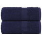 vidaXL Serviettes d'invité 2 pcs bleu marine 30x50 cm 100% coton