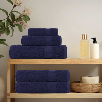 vidaXL Serviettes d'invité 2 pcs bleu marine 30x50 cm 100% coton
