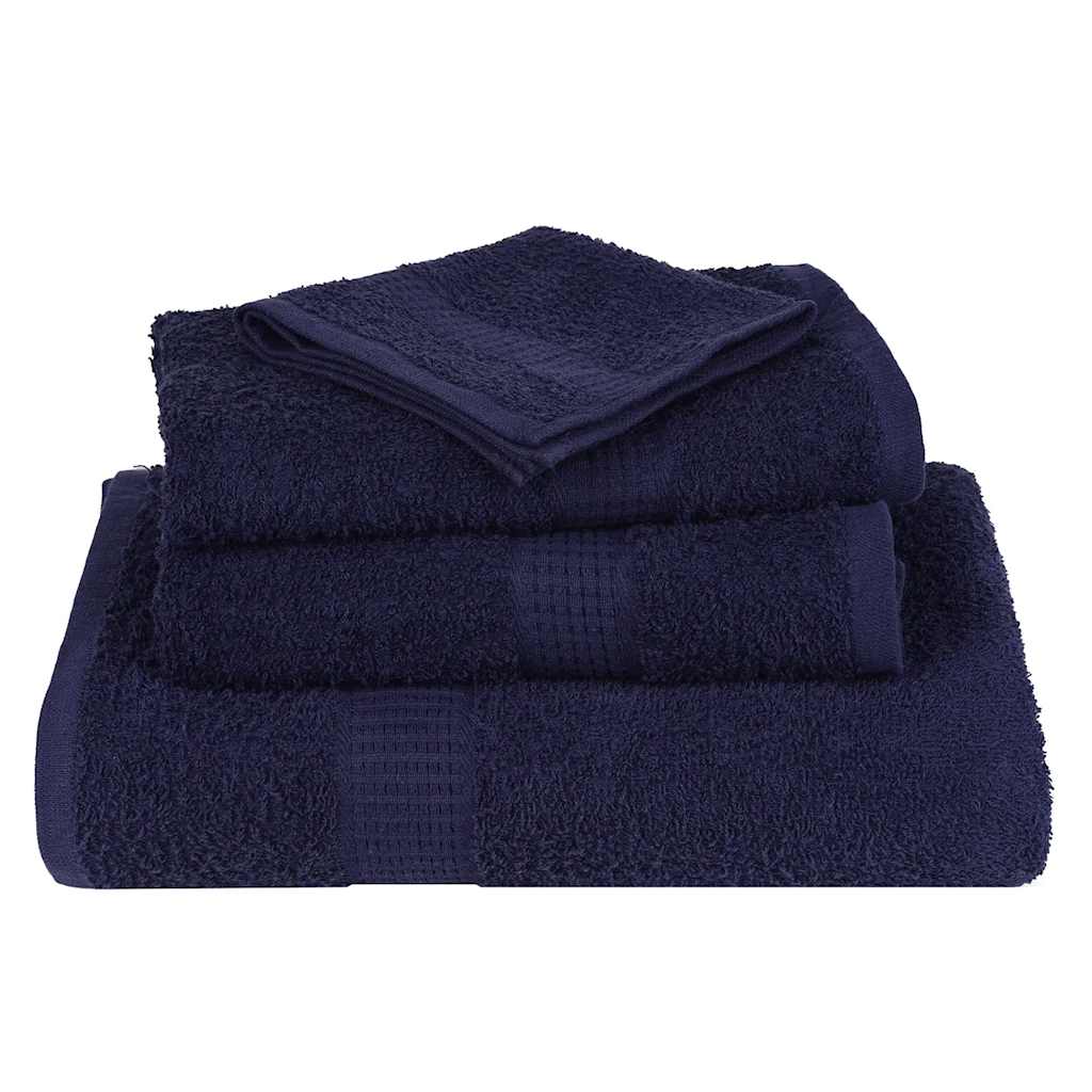 vidaXL Serviettes d'invité 2 pcs bleu marine 30x50 cm 100% coton