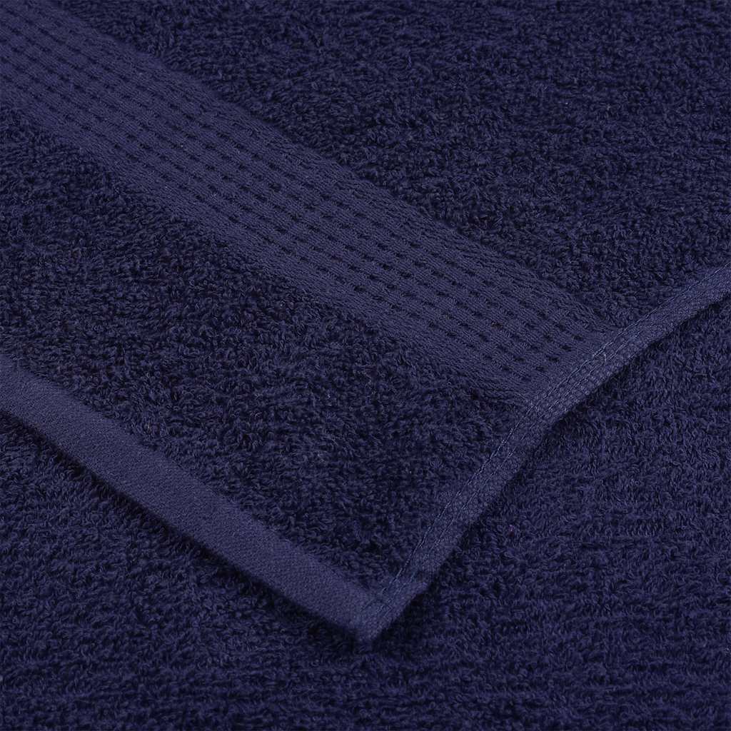 vidaXL Serviettes d'invité 2 pcs bleu marine 30x50 cm 100% coton