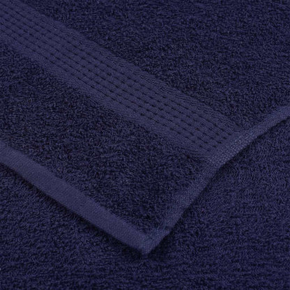 vidaXL Serviettes d'invité 2 pcs bleu marine 30x50 cm 100% coton