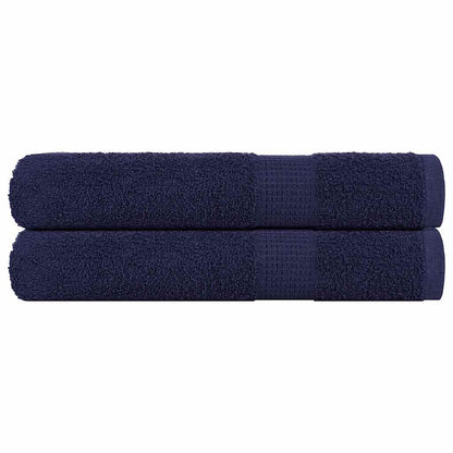 vidaXL Serviettes de sauna 2 pcs bleu marine 80x200 cm 100% coton