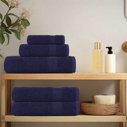 vidaXL Serviettes de sauna 2 pcs bleu marine 80x200 cm 100% coton