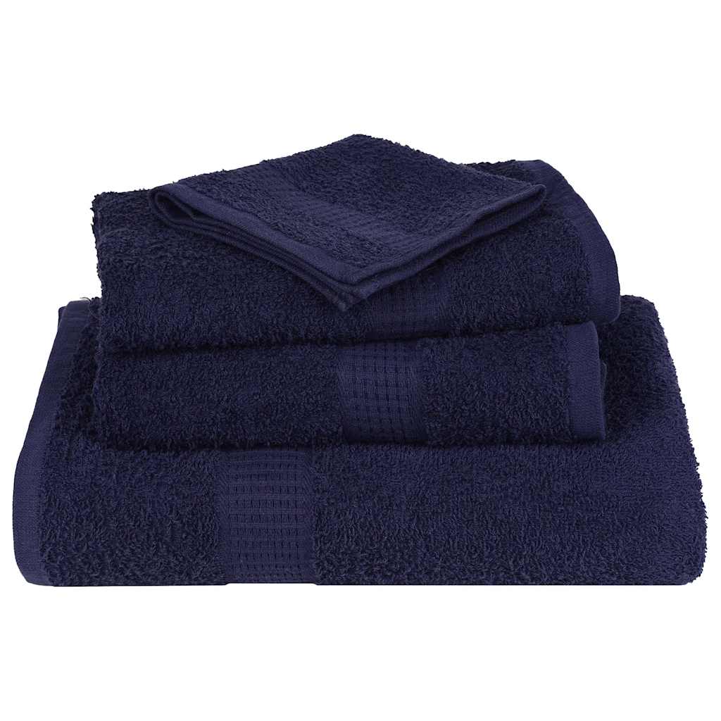 vidaXL Serviettes de sauna 2 pcs bleu marine 80x200 cm 100% coton