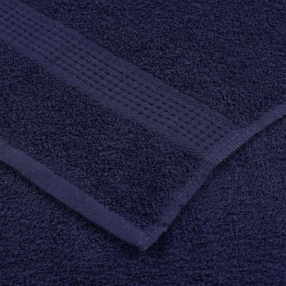 vidaXL Serviettes de sauna 2 pcs bleu marine 80x200 cm 100% coton