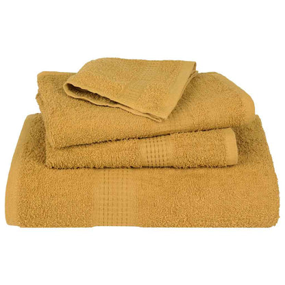 vidaXL Serviettes de bain 2 pcs doré 100x150 cm 360 g/m² 100% coton