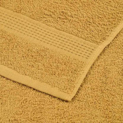 vidaXL Serviettes de bain 2 pcs doré 100x150 cm 360 g/m² 100% coton