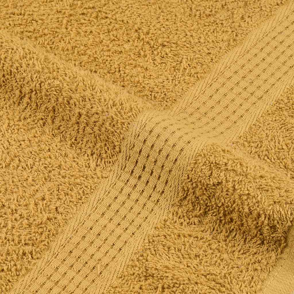vidaXL Serviettes de bain 2 pcs doré 100x150 cm 360 g/m² 100% coton