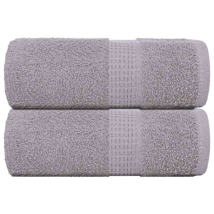 vidaXL Serviettes d'invité 2 pcs gris 30x50 cm 360 g/m² 100% coton