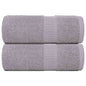 vidaXL Serviettes d'invité 2 pcs gris 30x50 cm 360 g/m² 100% coton