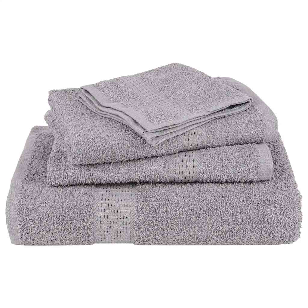 vidaXL Serviettes d'invité 2 pcs gris 30x50 cm 360 g/m² 100% coton