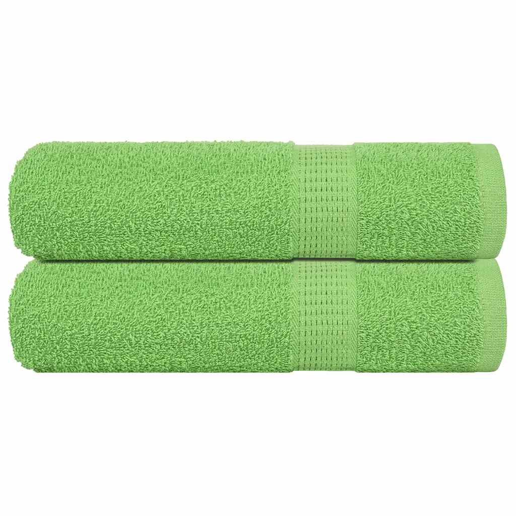 vidaXL Serviettes de douche 2 pcs vert pomme 70x140 cm 100% coton