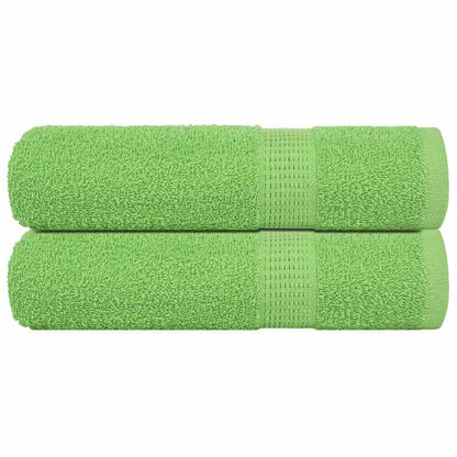 vidaXL Serviettes de douche 2 pcs vert pomme 70x140 cm 100% coton