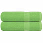 vidaXL Serviettes de douche 2 pcs vert pomme 70x140 cm 100% coton