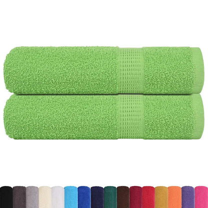 vidaXL Serviettes de douche 2 pcs vert pomme 70x140 cm 100% coton