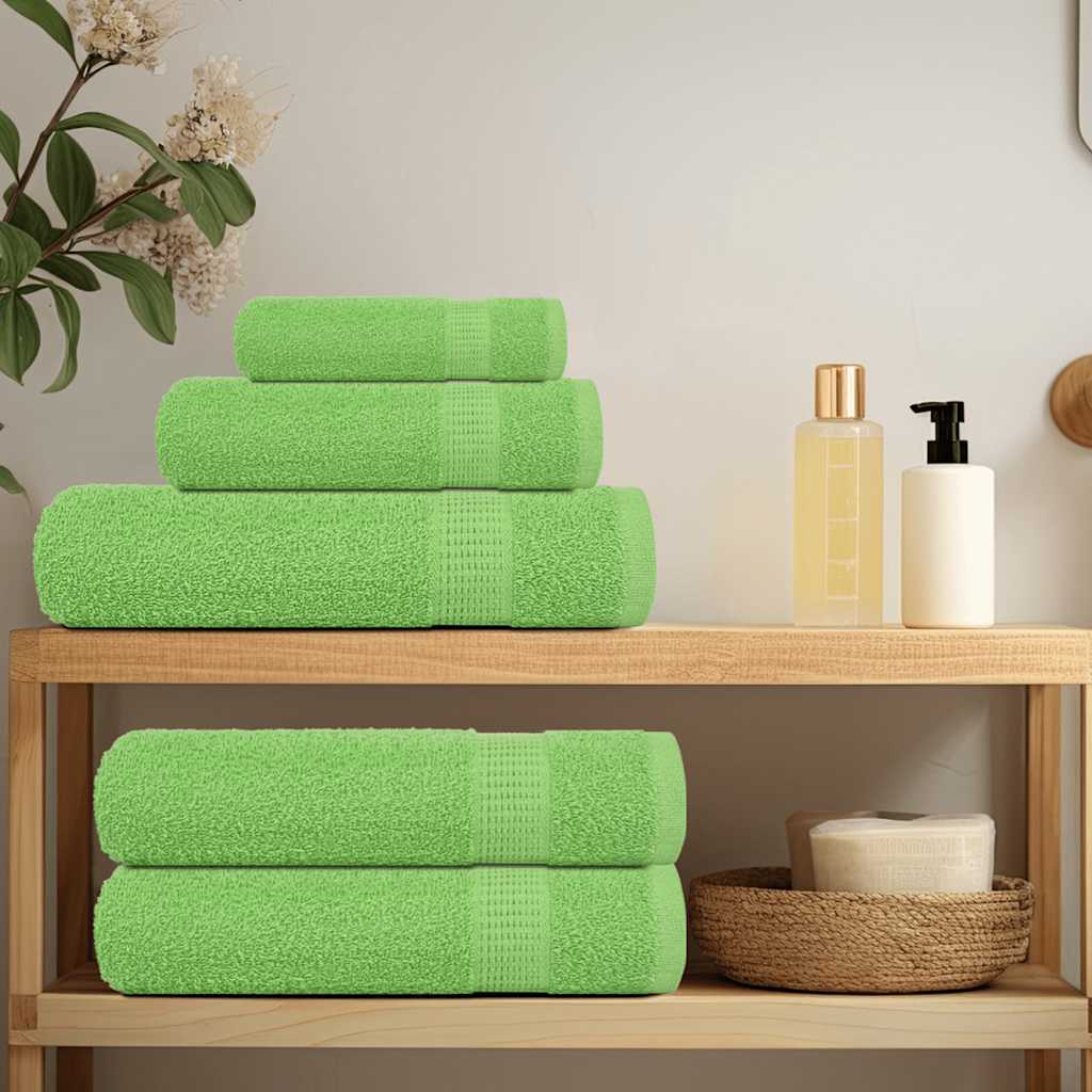 vidaXL Serviettes de douche 2 pcs vert pomme 70x140 cm 100% coton