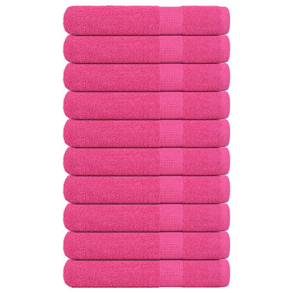 vidaXL Serviettes 10 pcs rose 100x200 cm 360 g/m² 100% coton