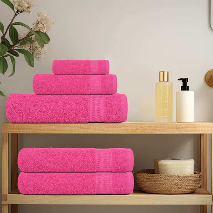 vidaXL Serviettes 10 pcs rose 100x200 cm 360 g/m² 100% coton