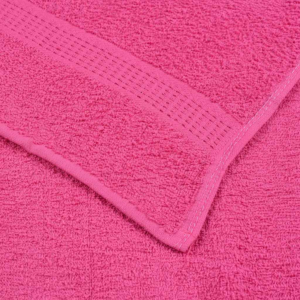 vidaXL Serviettes 10 pcs rose 100x200 cm 360 g/m² 100% coton