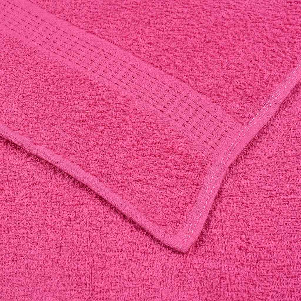 vidaXL Serviettes 10 pcs rose 100x200 cm 360 g/m² 100% coton