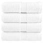vidaXL Gants de toilette de qualité supérieure 4 pcs blanc 100% coton
