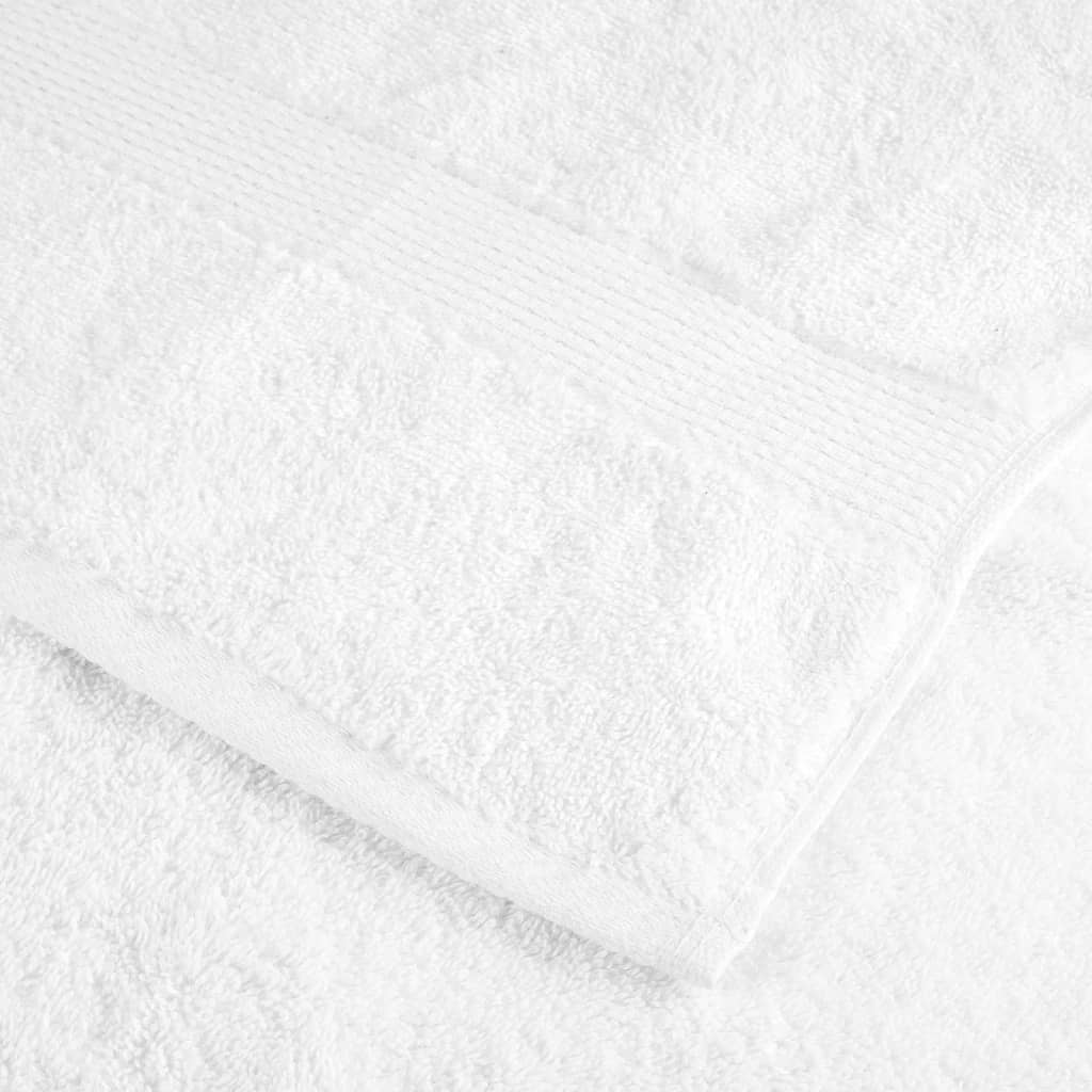 vidaXL Gants de toilette de qualité supérieure 4 pcs blanc 100% coton