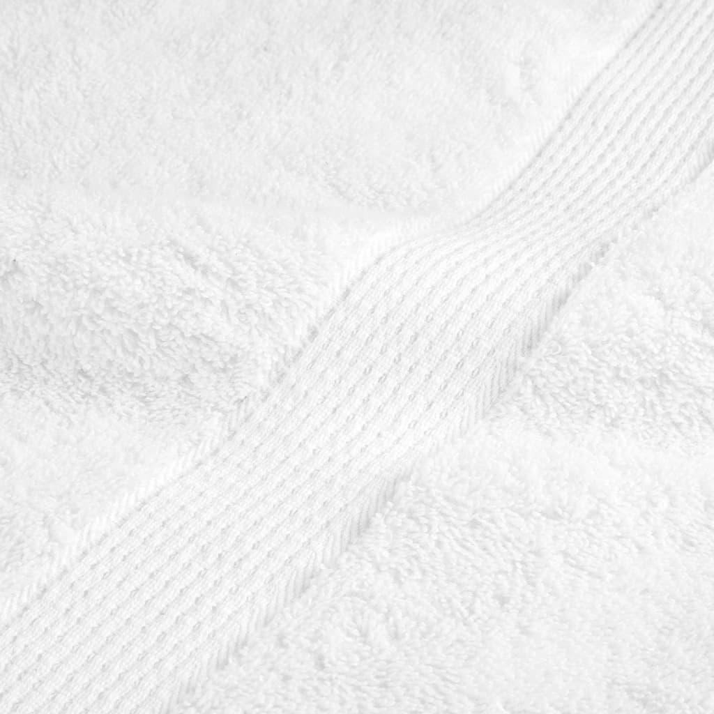 vidaXL Gants de toilette de qualité supérieure 4 pcs blanc 100% coton