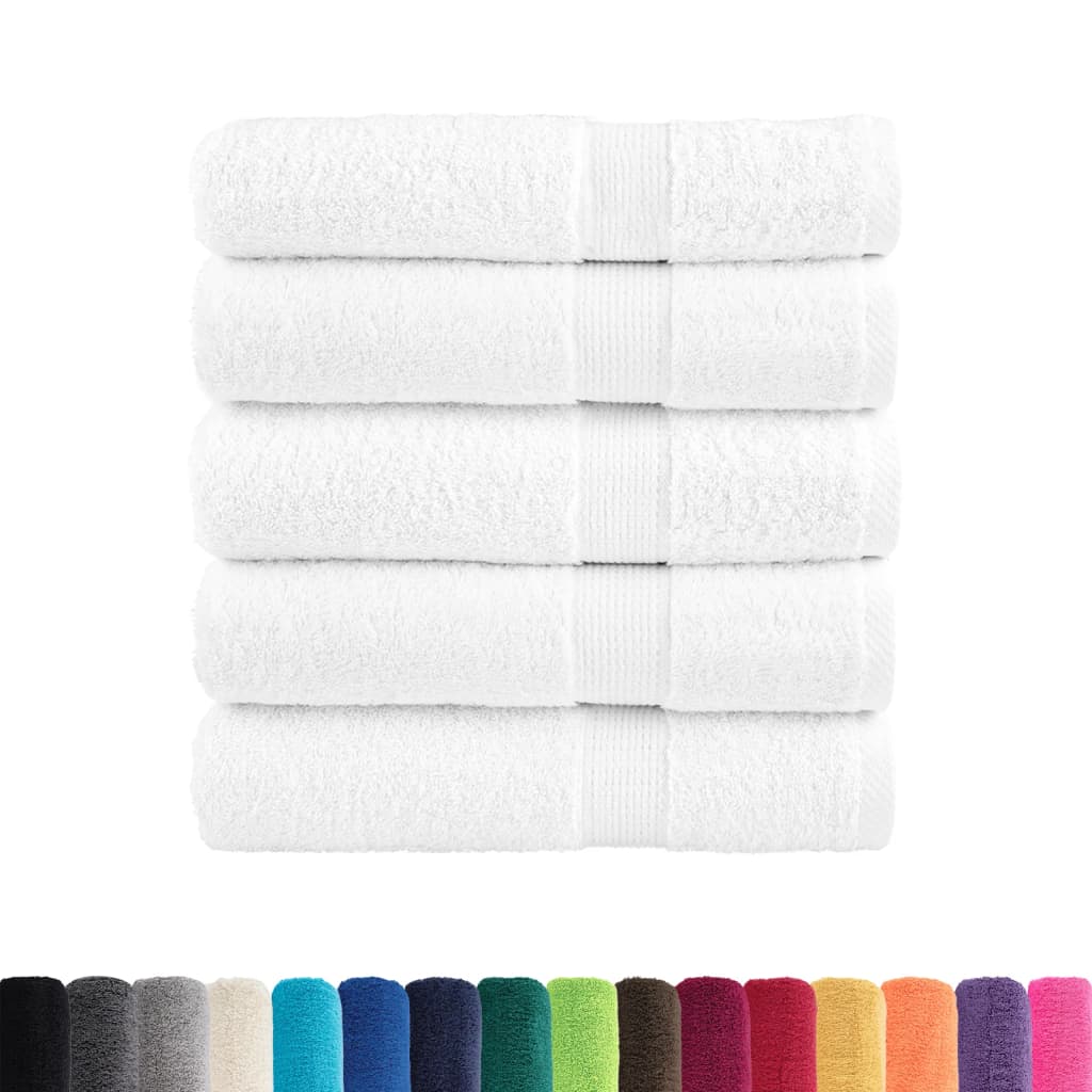 vidaXL Serviettes de douche de qualité supérieure 25 pcs 100% coton