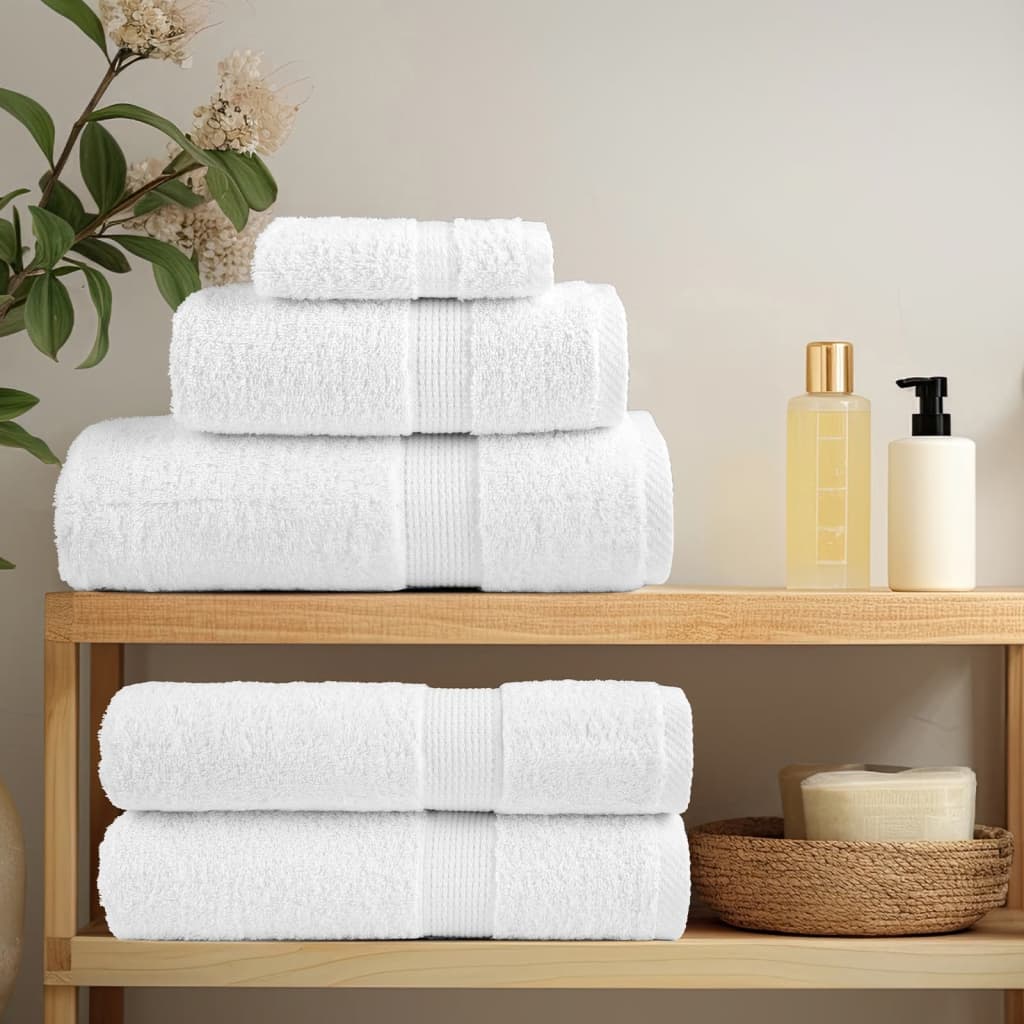 vidaXL Serviettes de douche de qualité supérieure 25 pcs 100% coton