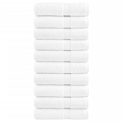 vidaXL Serviettes de bain de qualité supérieure 10pcs blanc 100% coton