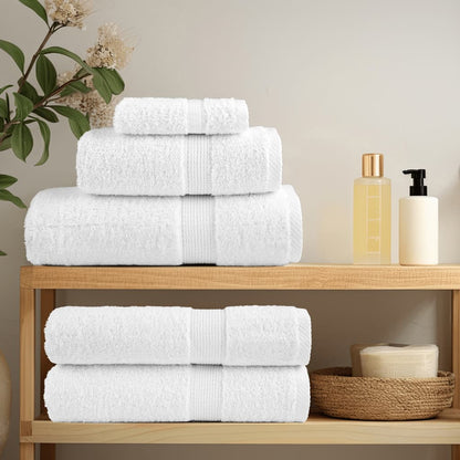 vidaXL Serviettes de bain de qualité supérieure 10pcs blanc 100% coton