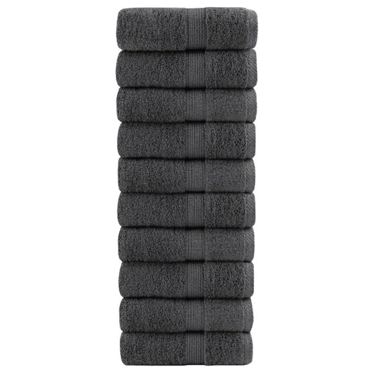 vidaXL Gants de toilette de qualité supérieure 10pcs 600g/m² 100%coton