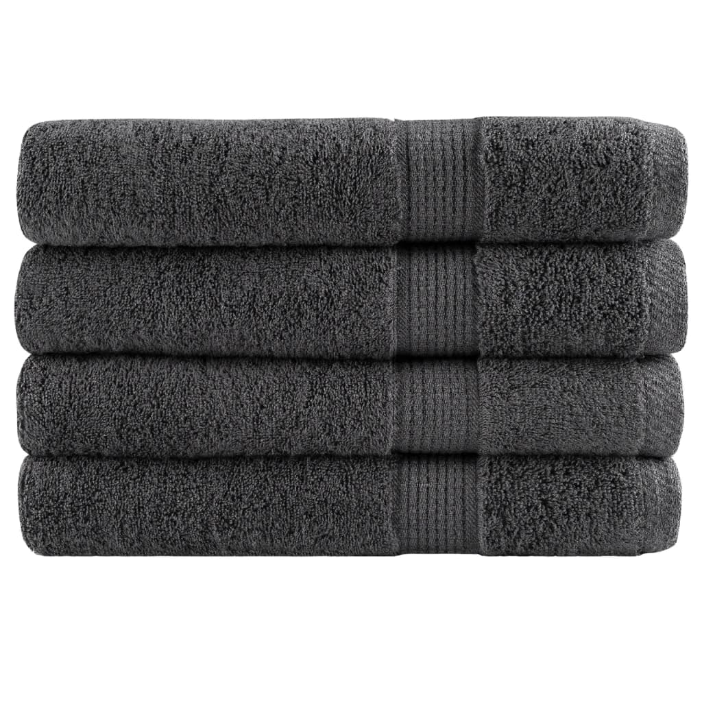 vidaXL Serviettes de sauna de qualité supérieure 4pcs 100% coton