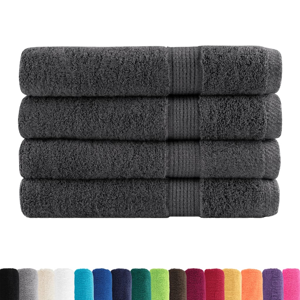 vidaXL Serviettes de sauna de qualité supérieure 4pcs 100% coton