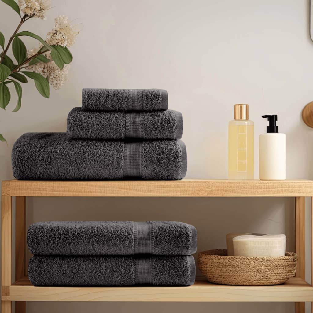 vidaXL Serviettes de sauna de qualité supérieure 4pcs 100% coton