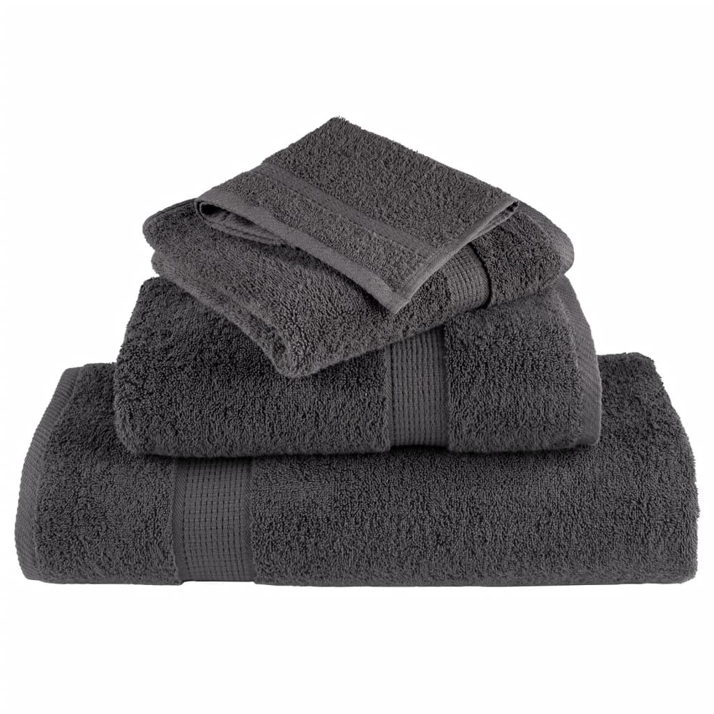 vidaXL Serviettes de sauna de qualité supérieure 4pcs 100% coton