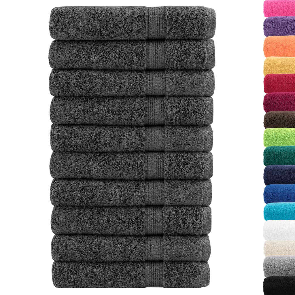 vidaXL Serviettes de sauna de qualité supérieure 10 pcs 100% coton