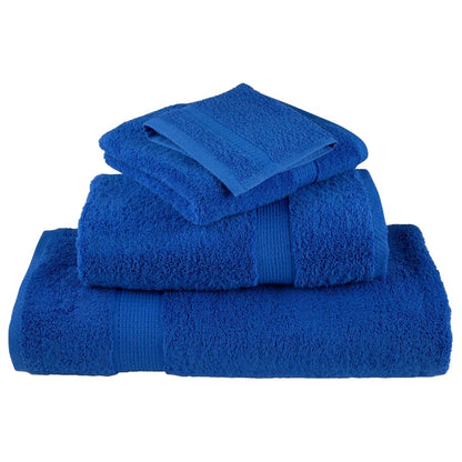 vidaXL Gants de toilette de qualité supérieure 4 pcs bleu 100% coton