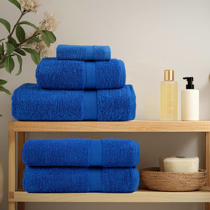 vidaXL Serviettes de sauna de qualité supérieure 4 pcs bleu 100% coton