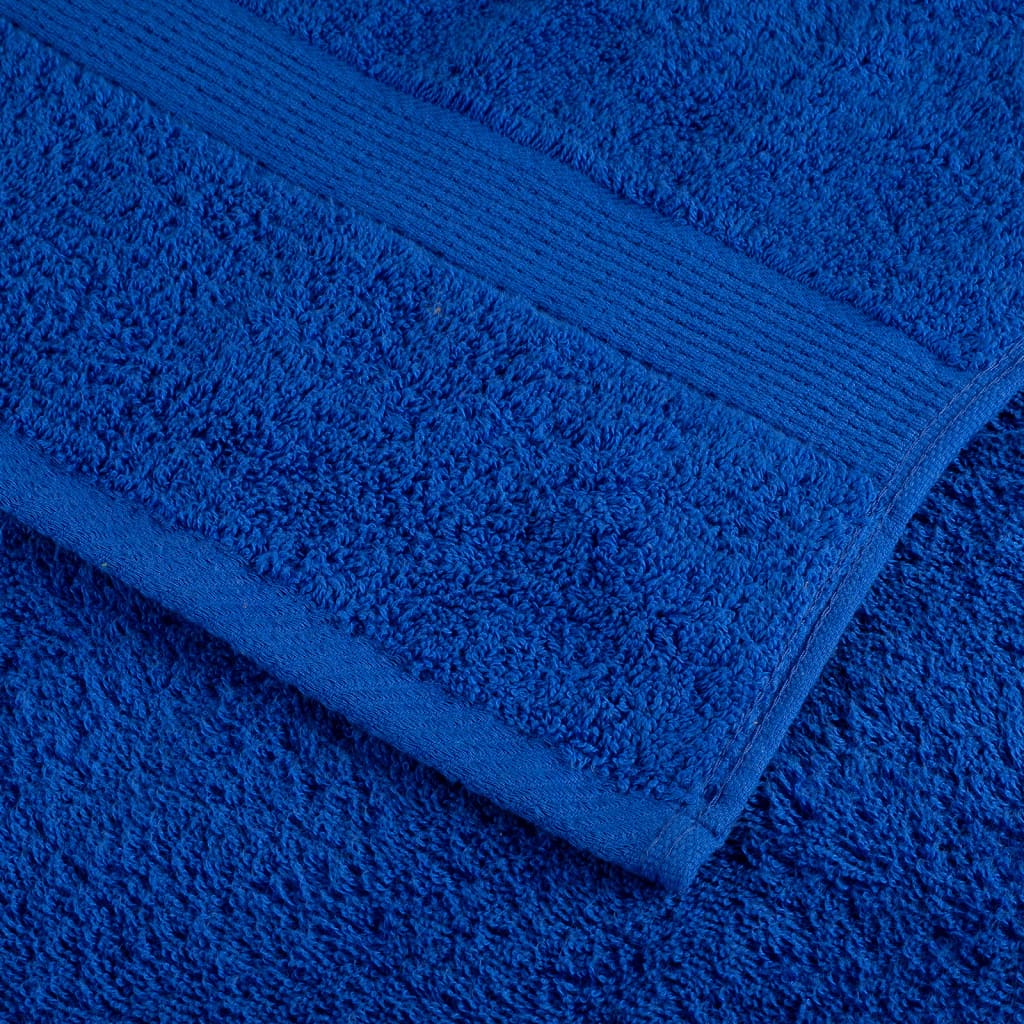 vidaXL Serviettes de sauna de qualité supérieure 4 pcs bleu 100% coton