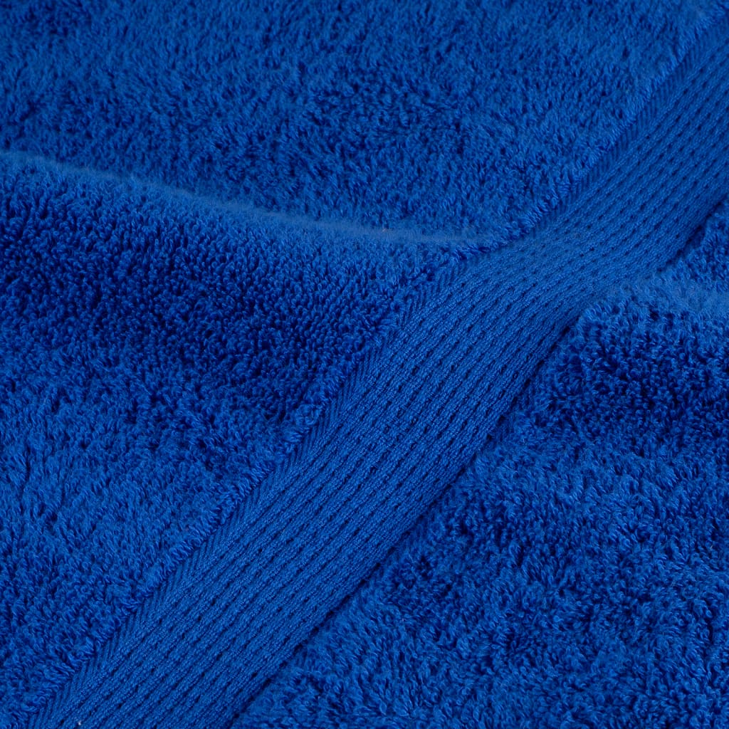 vidaXL Serviettes de sauna de qualité supérieure 4 pcs bleu 100% coton
