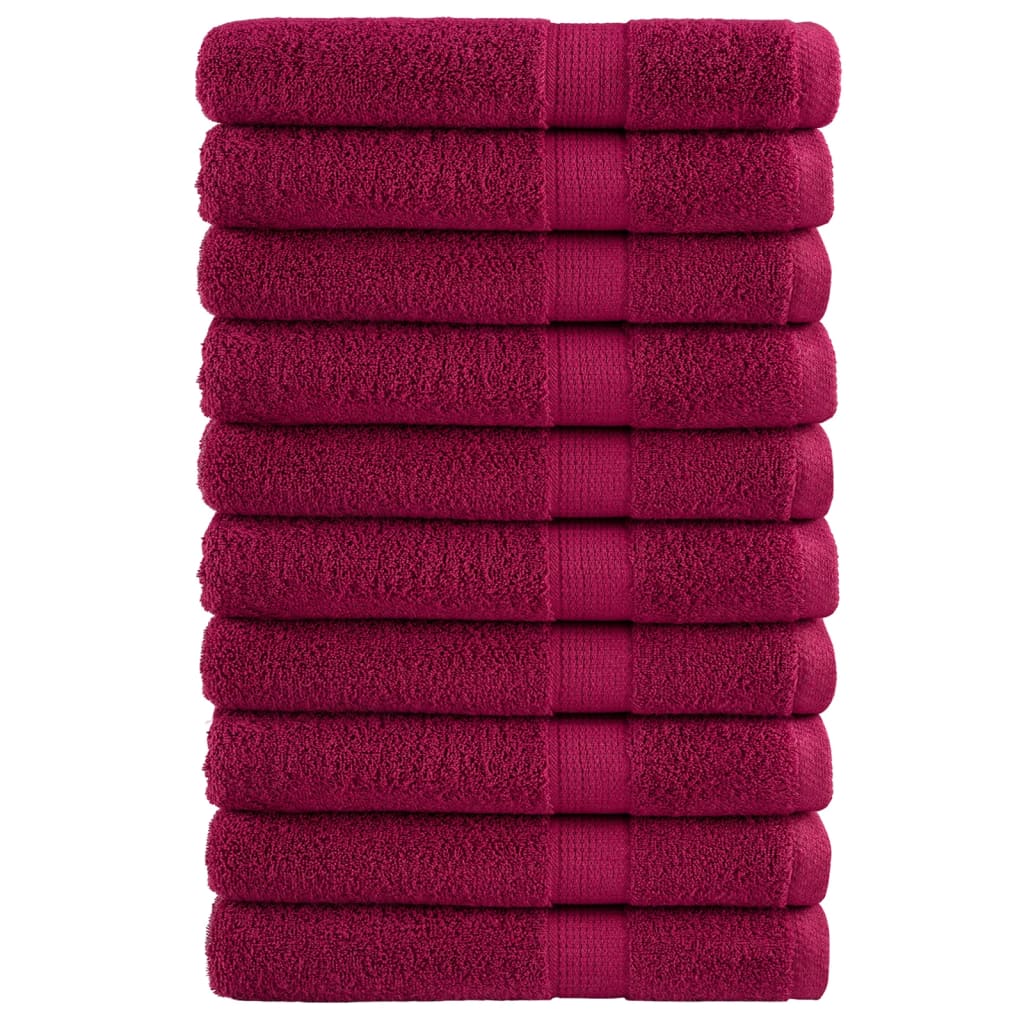 vidaXL Serviettes de sauna de qualité supérieure 10 pcs 100% coton