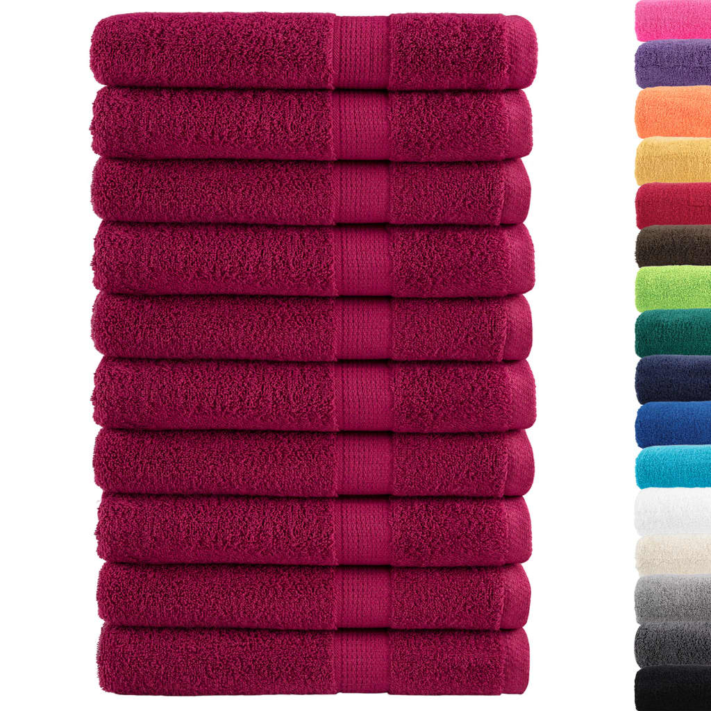 vidaXL Serviettes de sauna de qualité supérieure 10 pcs 100% coton