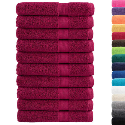 vidaXL Serviettes de sauna de qualité supérieure 10 pcs 100% coton