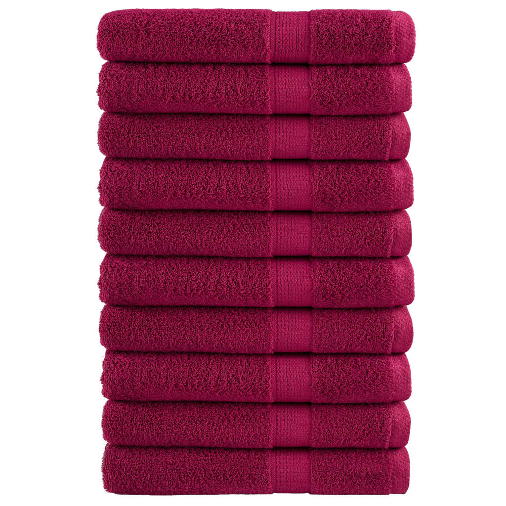 vidaXL Serviettes de qualité supérieure 10pcs 600 g/m² 100% coton