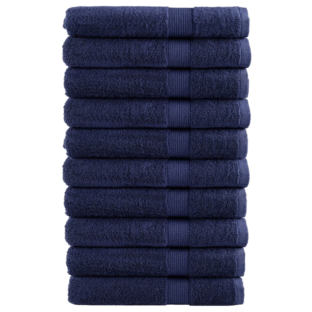 vidaXL Serviettes de qualité supérieure 10 pcs 600 g/m² 100% coton