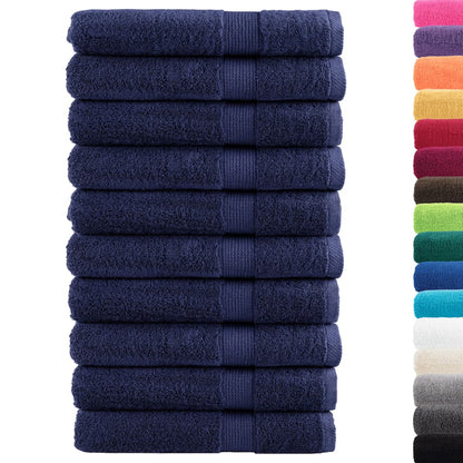 vidaXL Serviettes de qualité supérieure 10 pcs 600 g/m² 100% coton