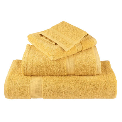 vidaXL Serviettes de douche de qualité supérieure 10pcs doré 100%coton