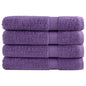 vidaXL Serviettes de qualité supérieure 4 pcs violet 100% coton