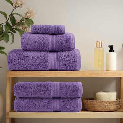 vidaXL Serviettes de qualité supérieure 4 pcs violet 100% coton